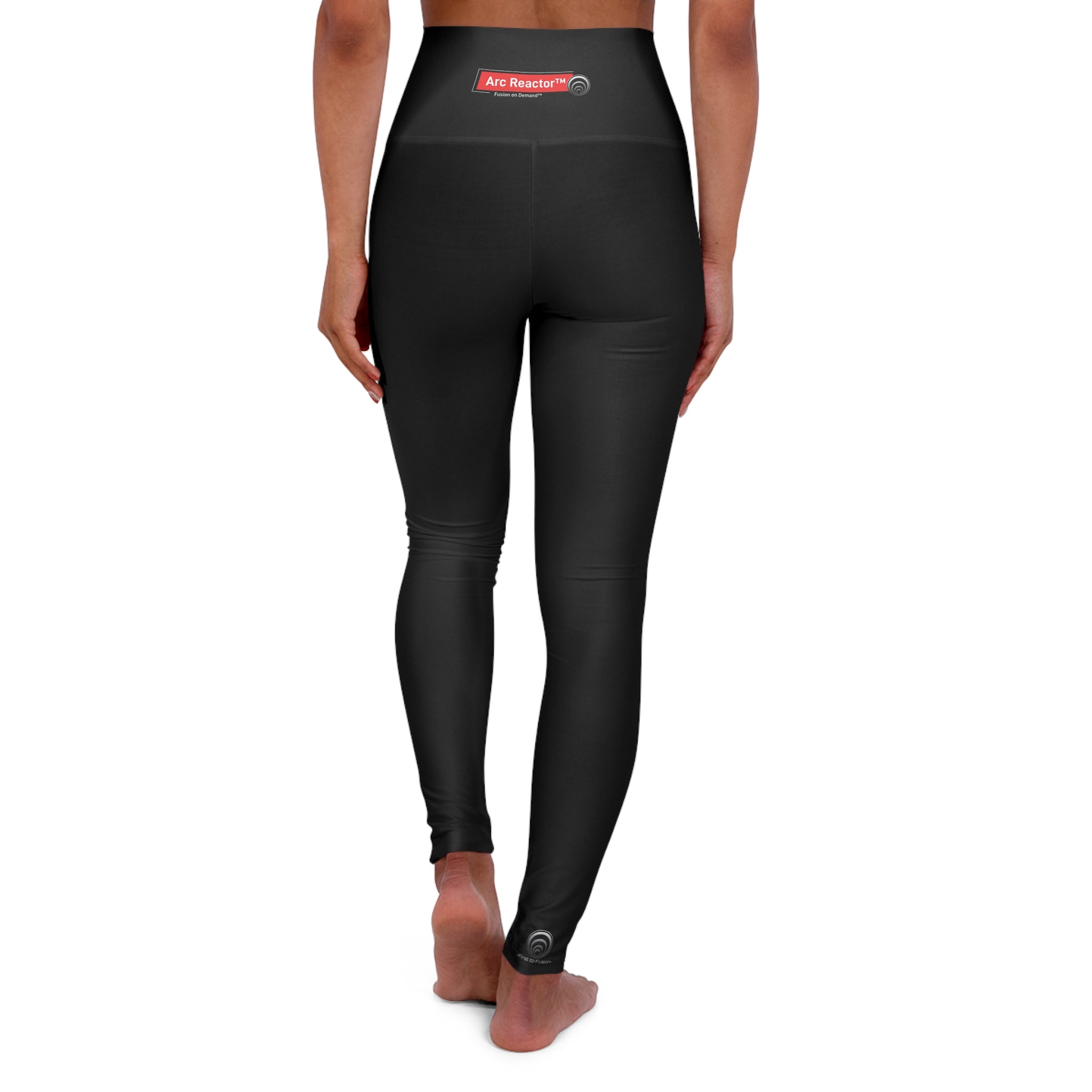 Quantum Kinetics - High-Waisted Yoga Leggings — Sleek Black Performance Tights