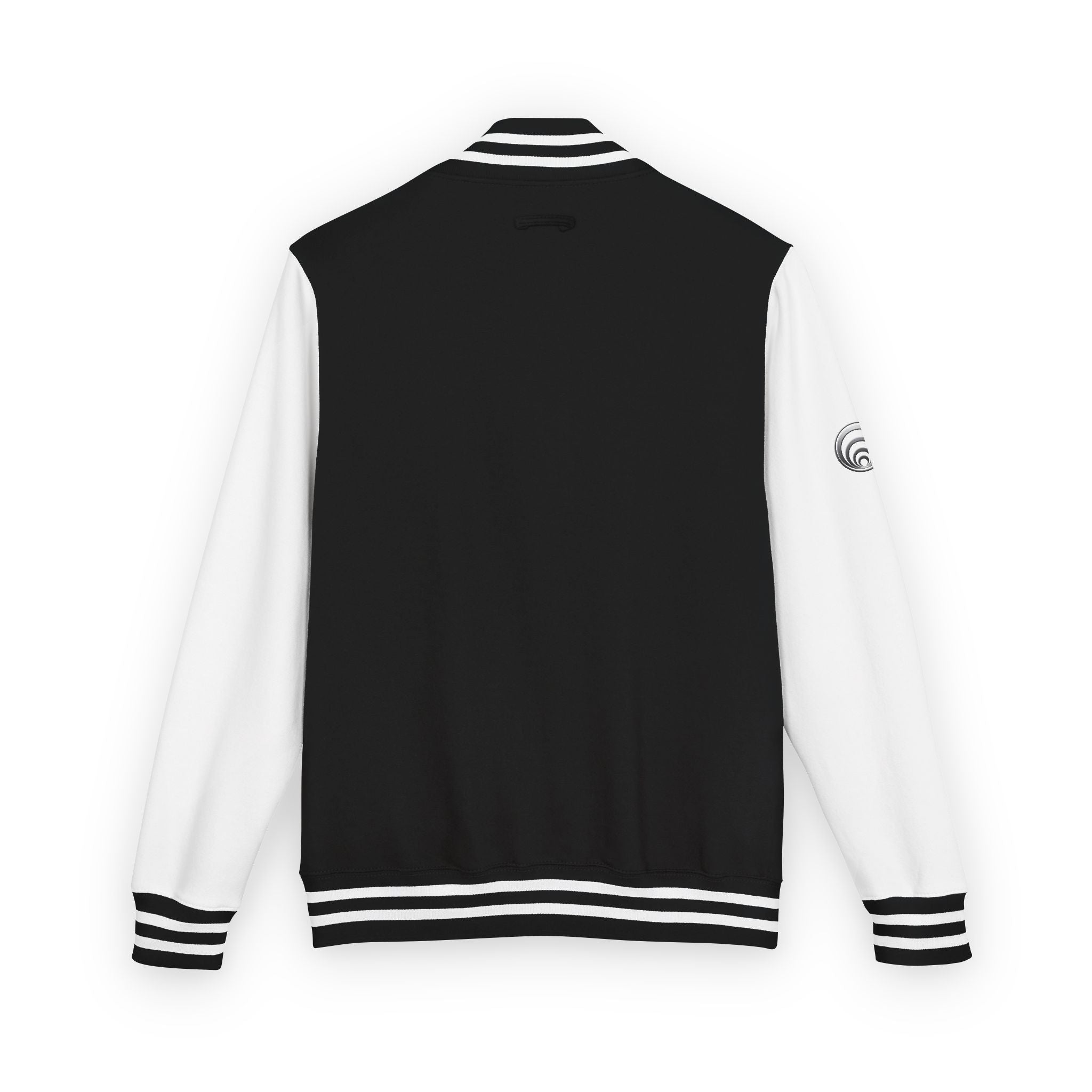 Quantum Kinetics - First to Fusion® - Logo Letterman Jacket - Black/White Varsity Bomber