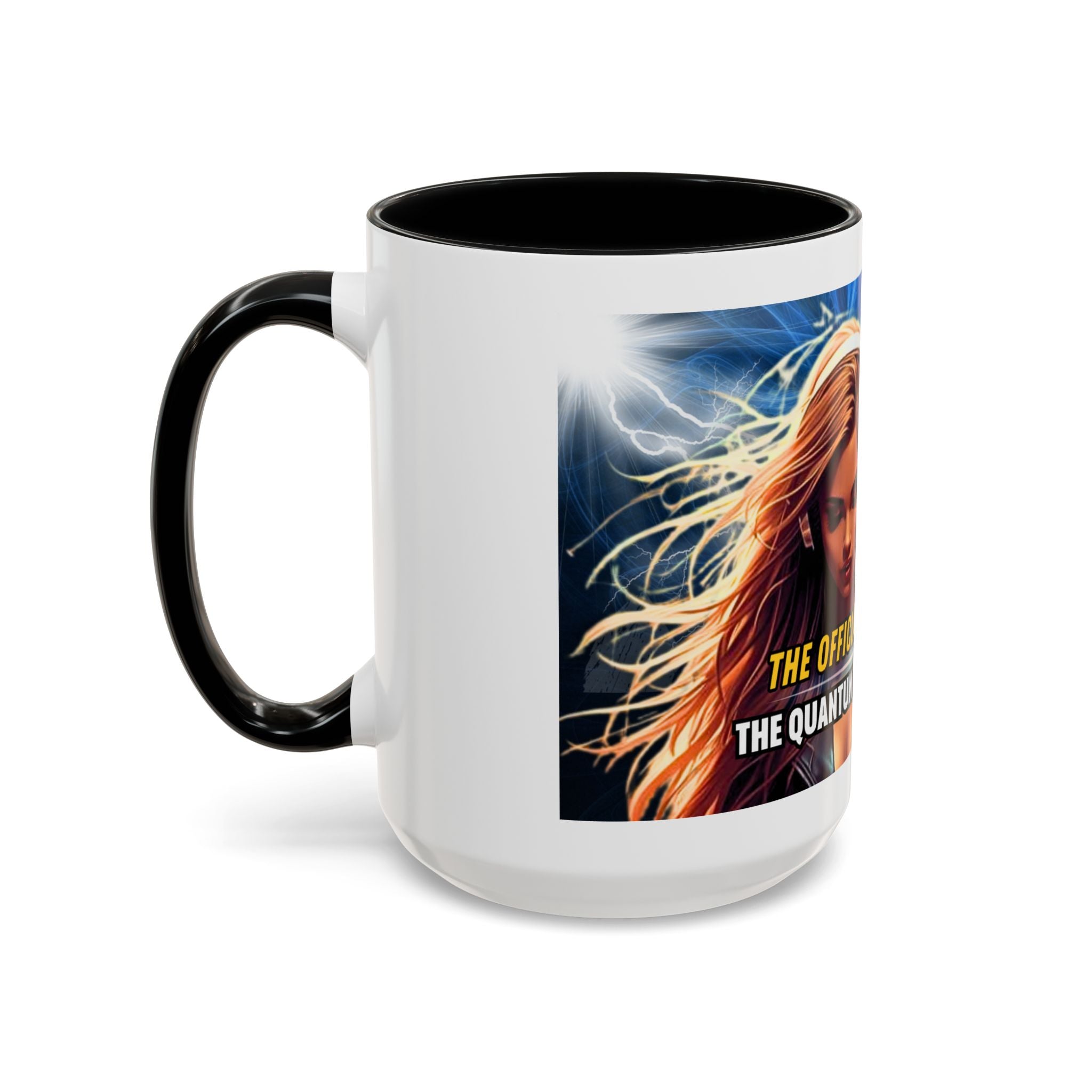 Accent Coffee Mug — "Arc Reactor™: The Official Music Video" Sci‑Fi DJ Design (11/15 oz)
