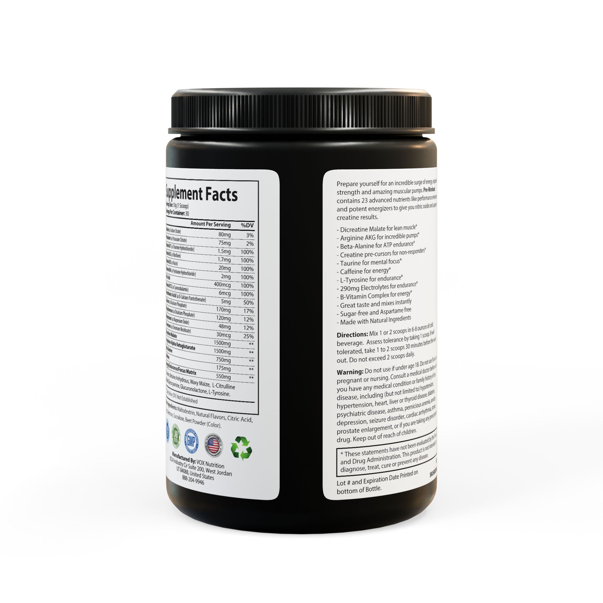 Pre-Workout Supplement, Watermelon (300g, 10.58oz) - Quantum Kinetic Bounce™