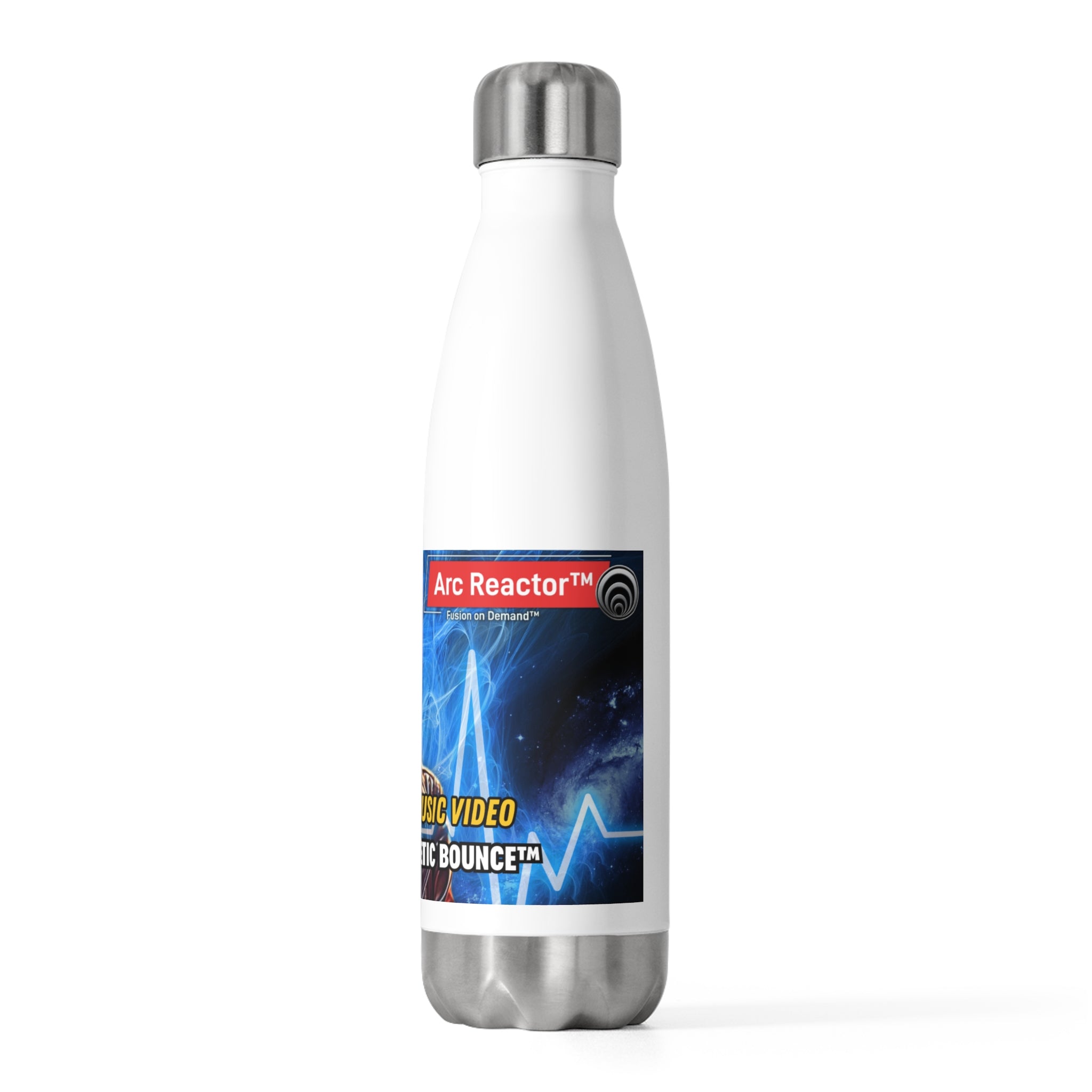 Quantum Kinetic Bounce™ - Insulated Bottle — Arc Reactor Music Video Design (20oz)