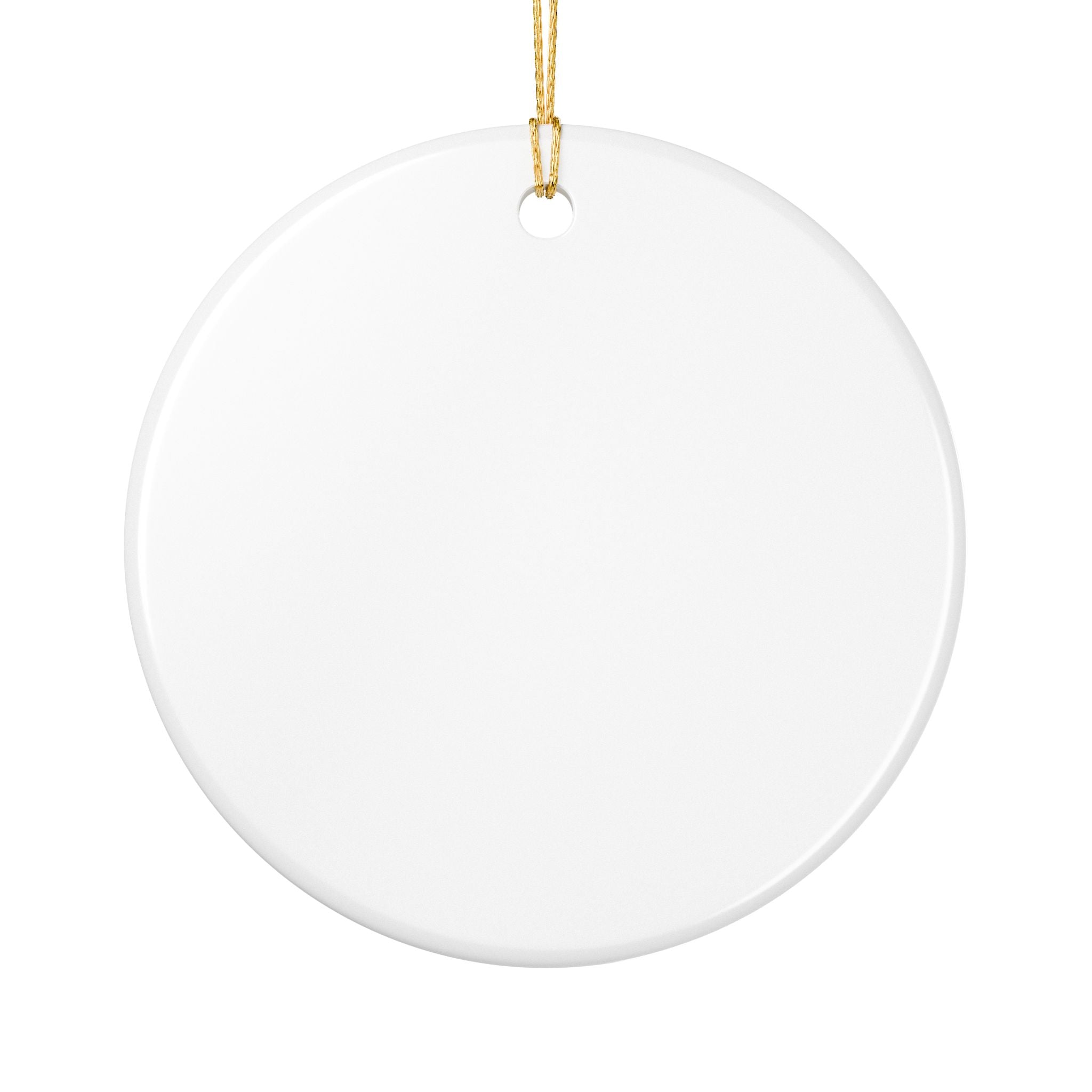 Quantum Kinetics - Ceramic Ornament — Minimal Concentric Rings Holiday Decoration