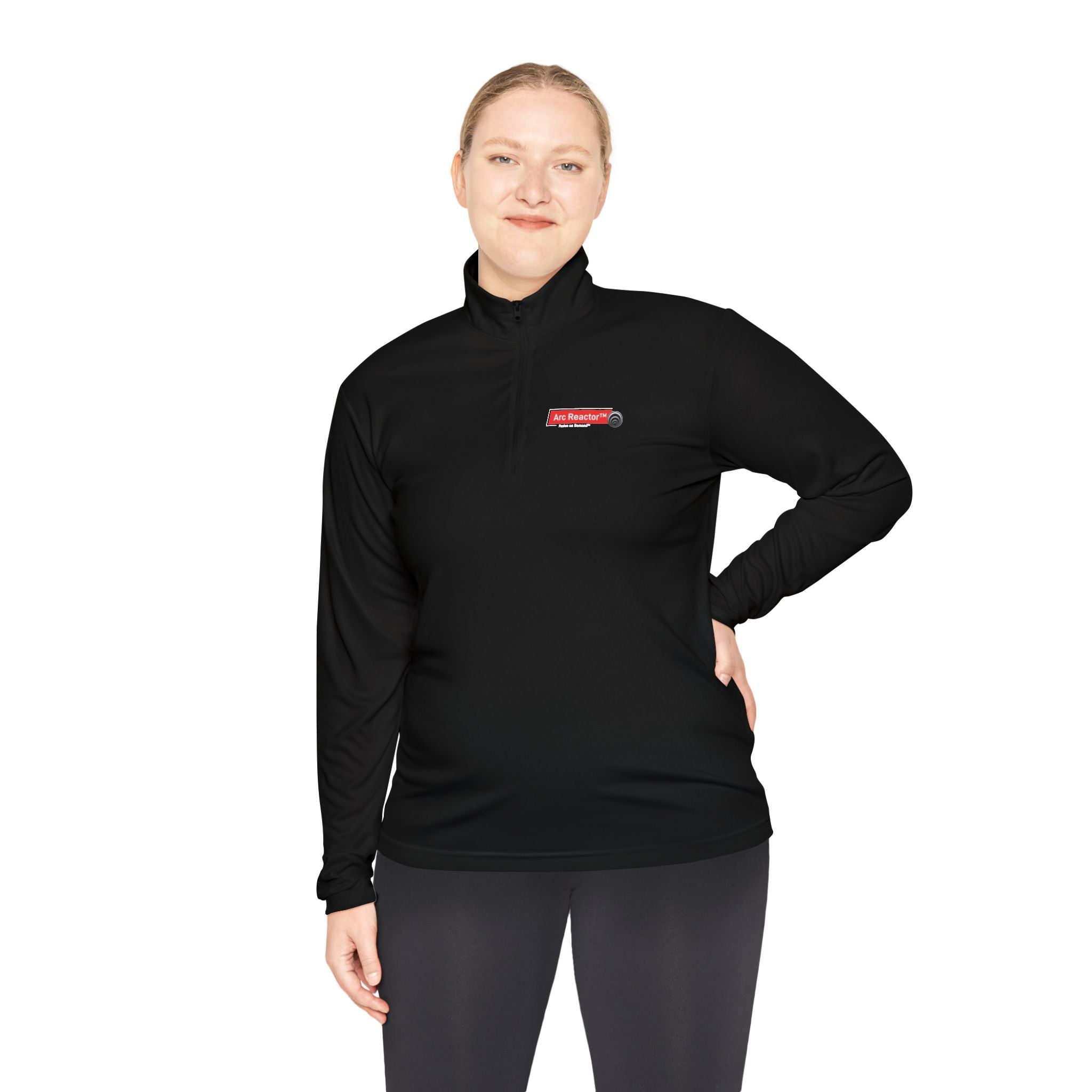 Quarter-Zip Pullover — Quantum Kinetic Bounce™ - Black