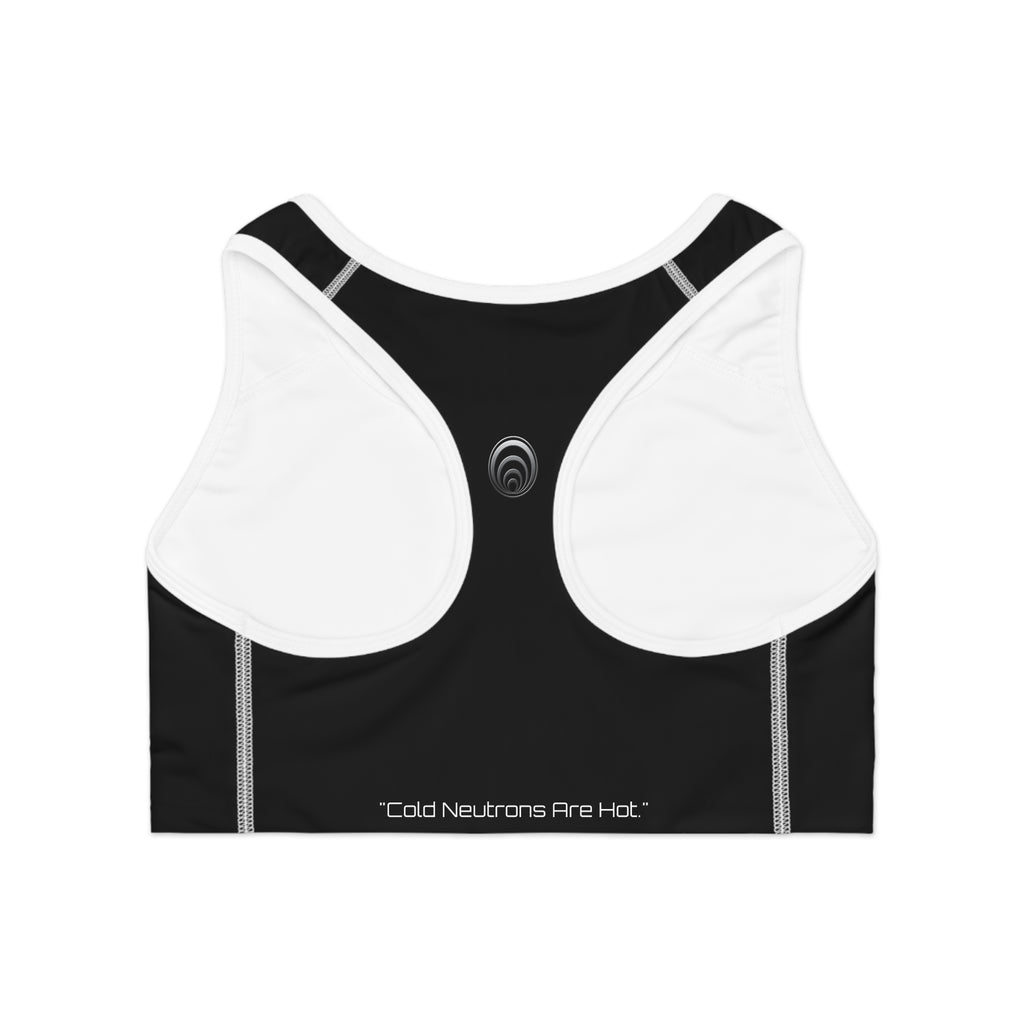 Quantum Kinetics - Black / White - Sports Bra (AOP)