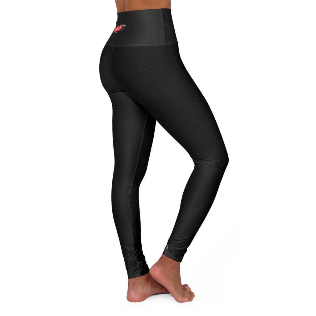 Quantum Kinetics - High-Waisted Yoga Leggings — Sleek Black Performance Tights