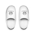 Quantum Kinetics Logo Men's Indoor Slippers — Cozy White Lounge Slides