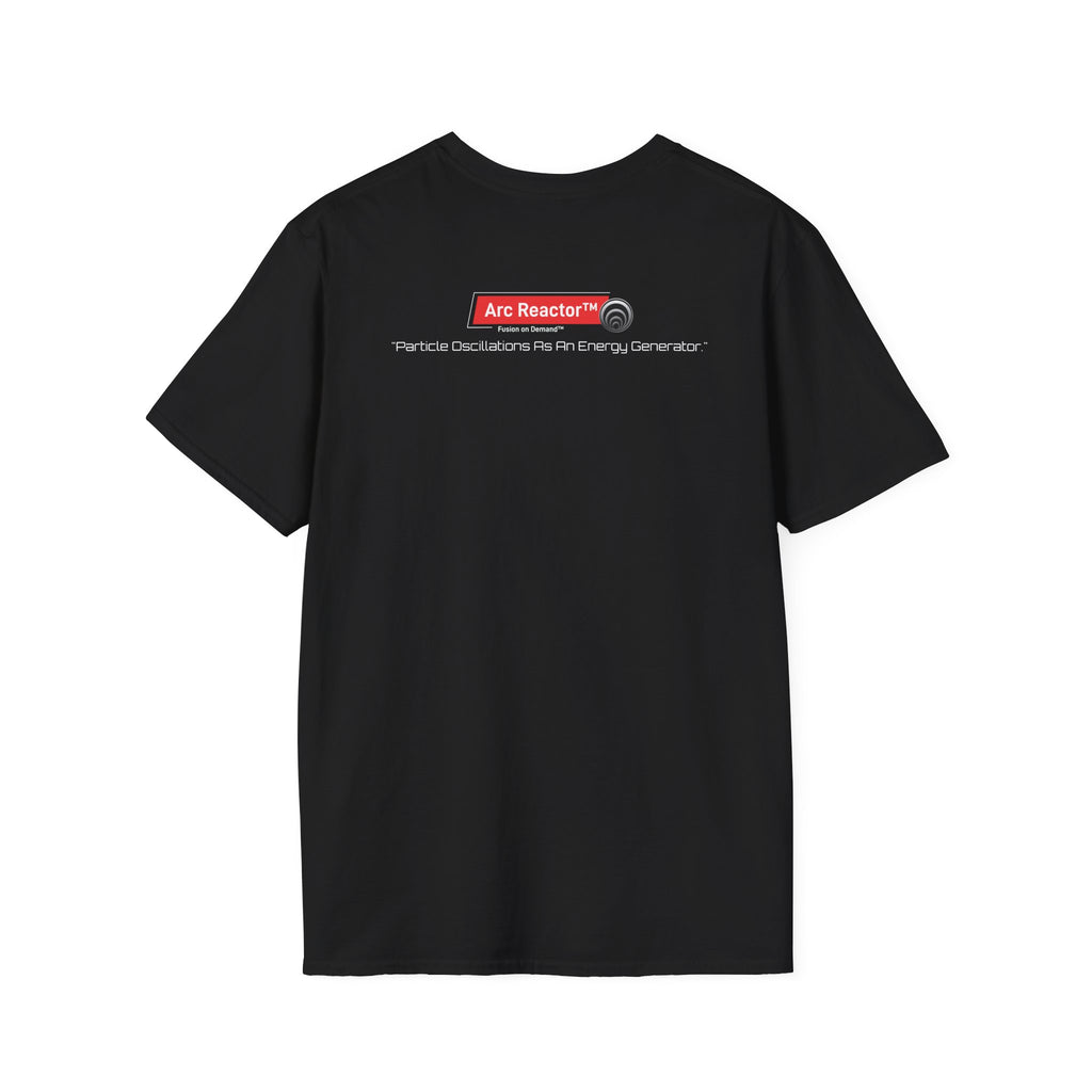 "Particle Oscillations As An Energy Generator."™Quantum Kinetics T-Shirt — 'Arc Reactor™' Tech Logo Tee