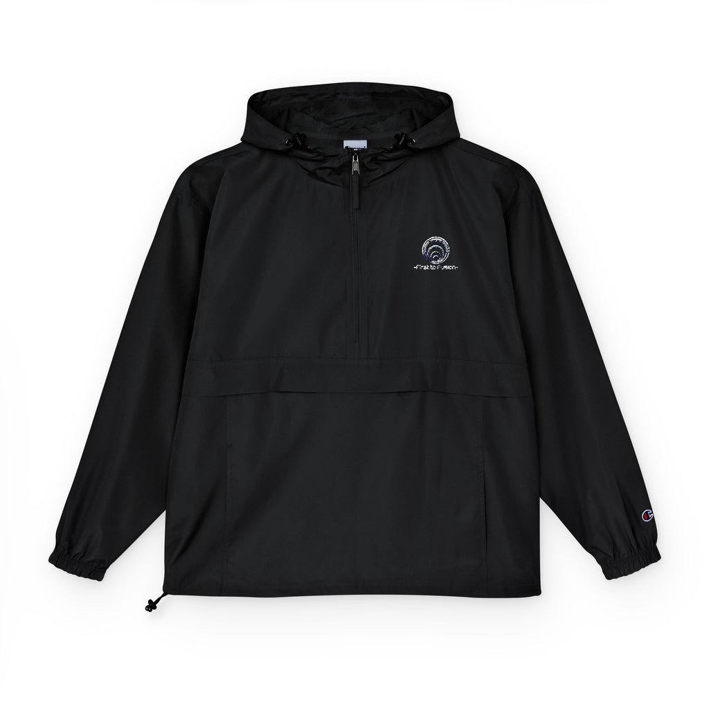 First to Fusion™ - Packable Anorak Jacket — Minimal Paw Print Windbreaker