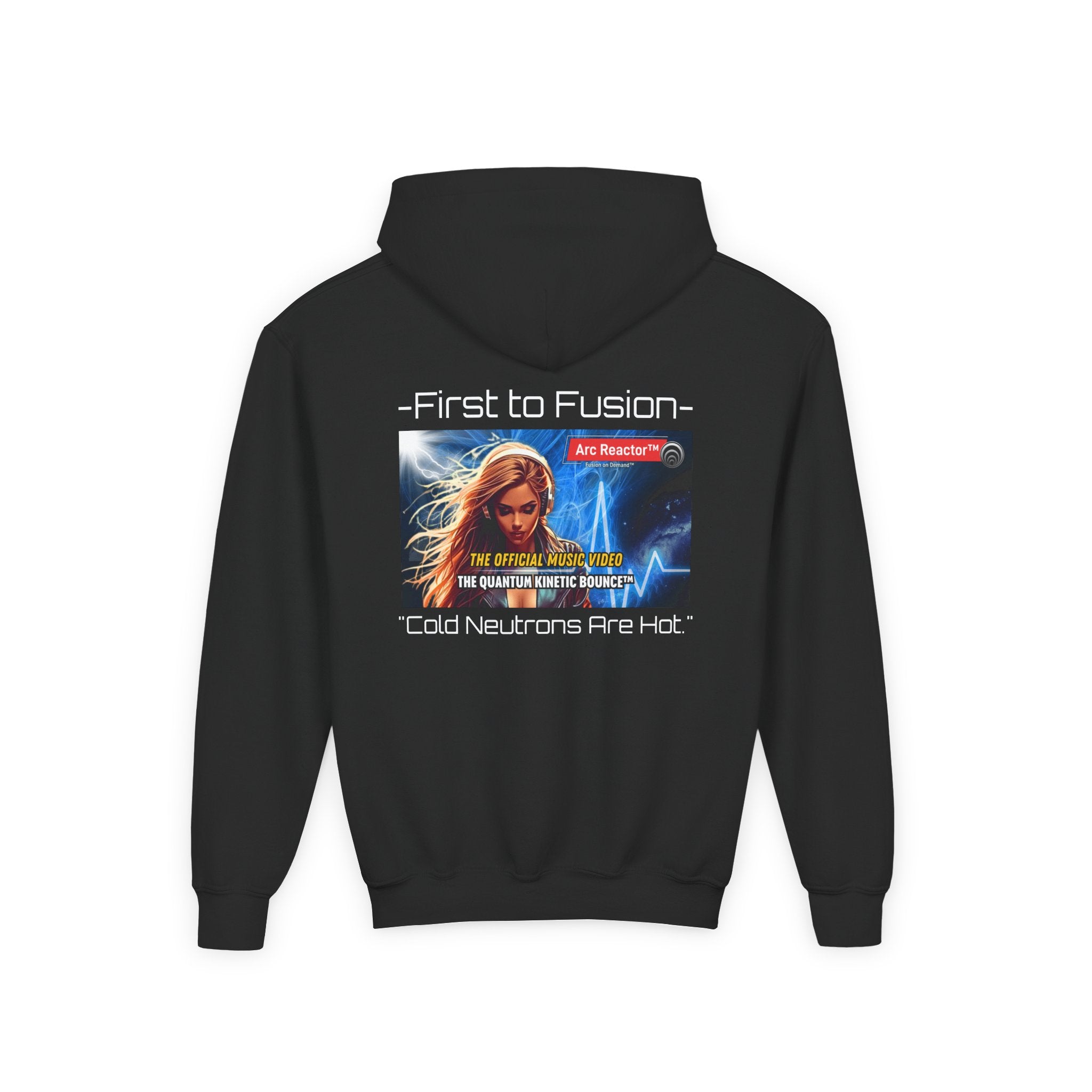 Youth Hoodie — "Arc Reactor" First to Fusion Graphic Pullover
