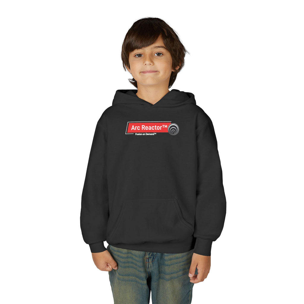 Youth Hoodie — "Arc Reactor" First to Fusion Graphic Pullover