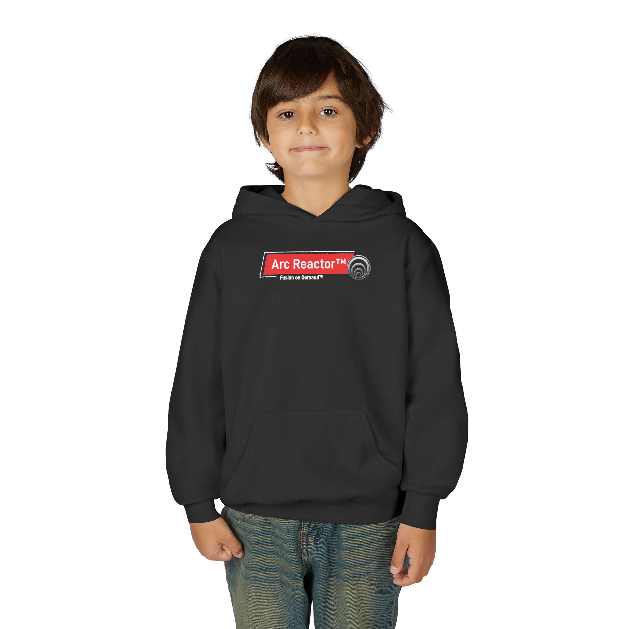 Youth Hoodie — "Arc Reactor" First to Fusion Graphic Pullover