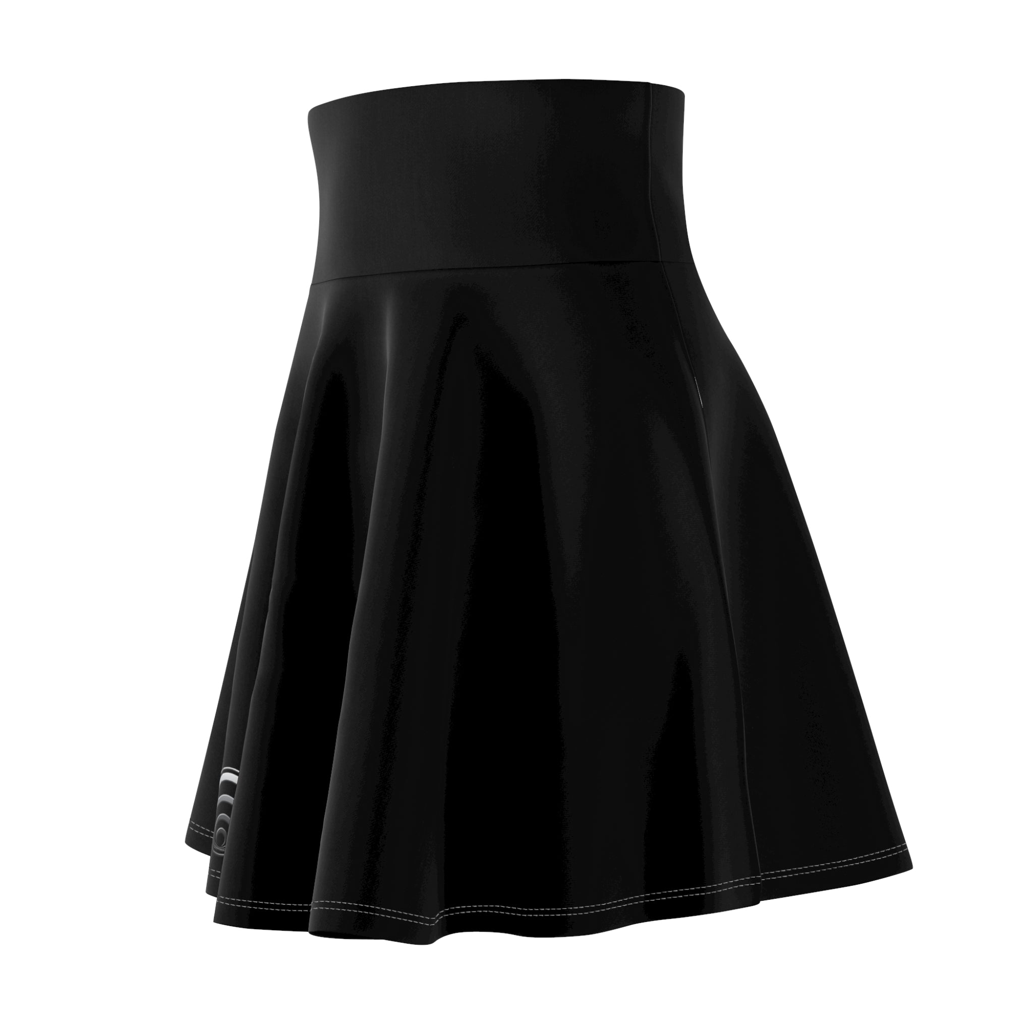 First to Fusion™ - Waistband Women's Skater Skirt — Black AOP Fashion