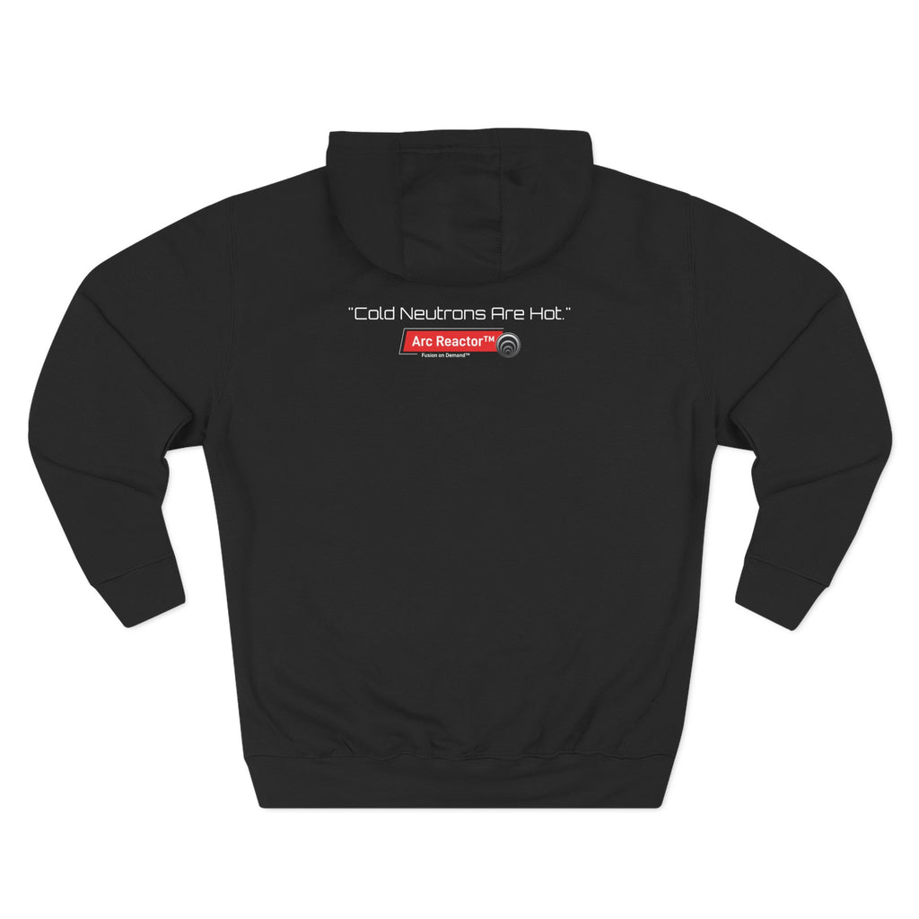 Particle Oscillations As An Energy Generator™ - Quantum Kinetics Logo Hoodie — “Cold Neutrons Are Hot™” Science Pullover