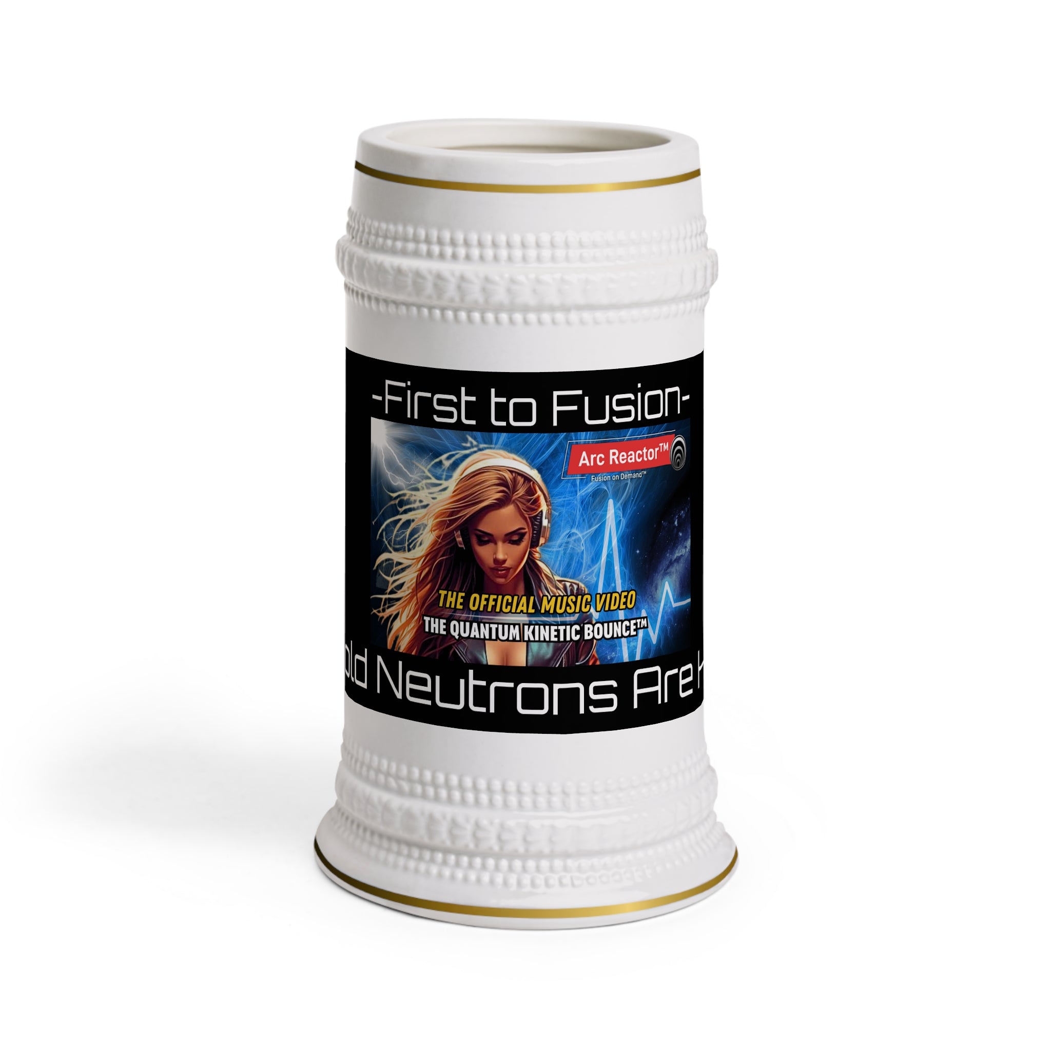 First to Fusion™ Beer Stein — "Cold Neutrons Are Hot™" Music Video Tribute Mug