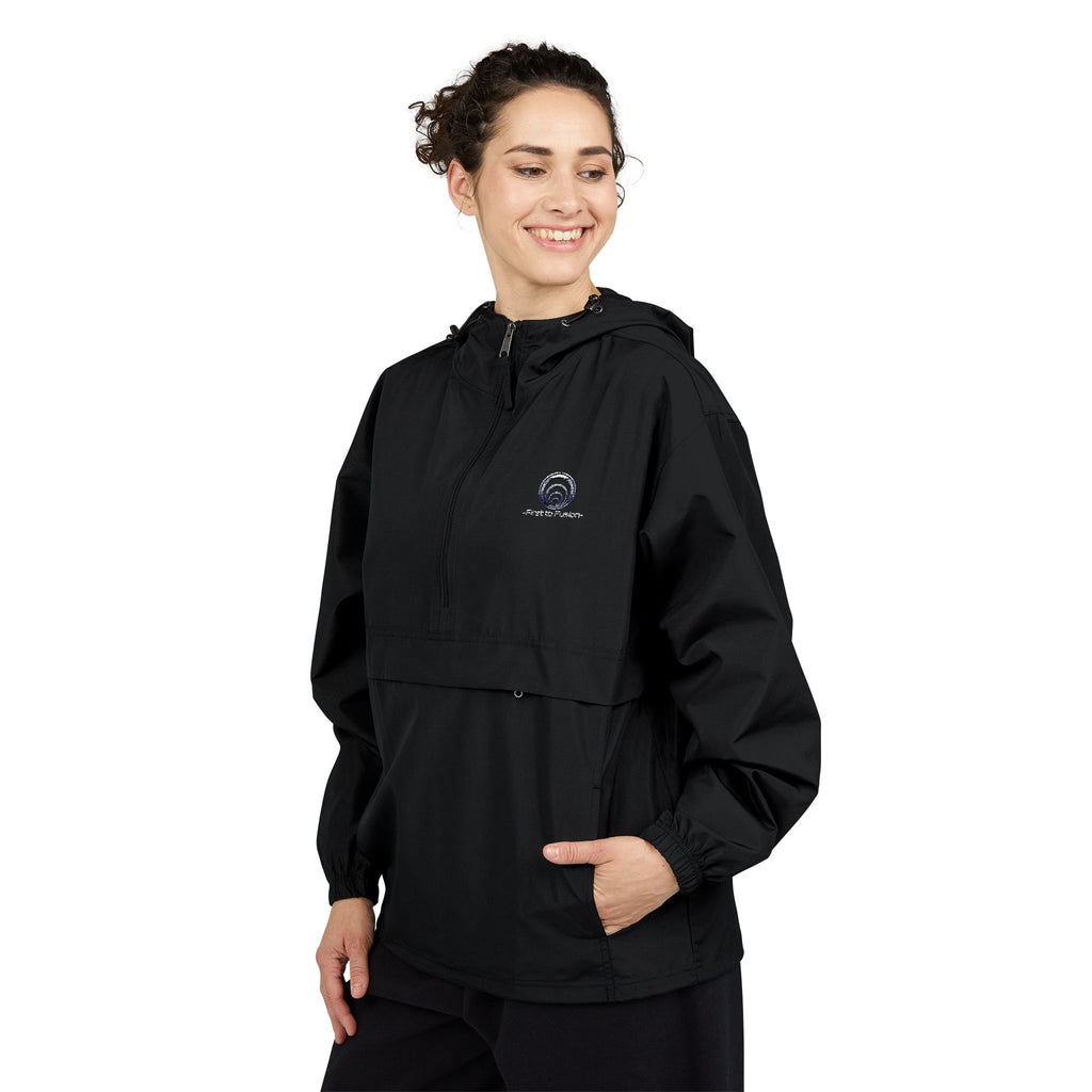 First to Fusion™ - Packable Anorak Jacket — Minimal Paw Print Windbreaker