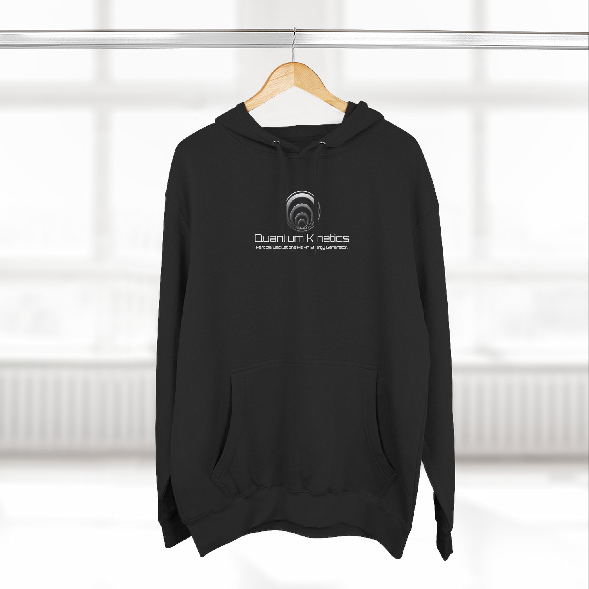 Particle Oscillations As An Energy Generator™ - Quantum Kinetics Logo Hoodie — “Cold Neutrons Are Hot™” Science Pullover