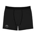 Men's Boxer Briefs — 'First to Fusion' Minimal Logo Black Performance Underwear