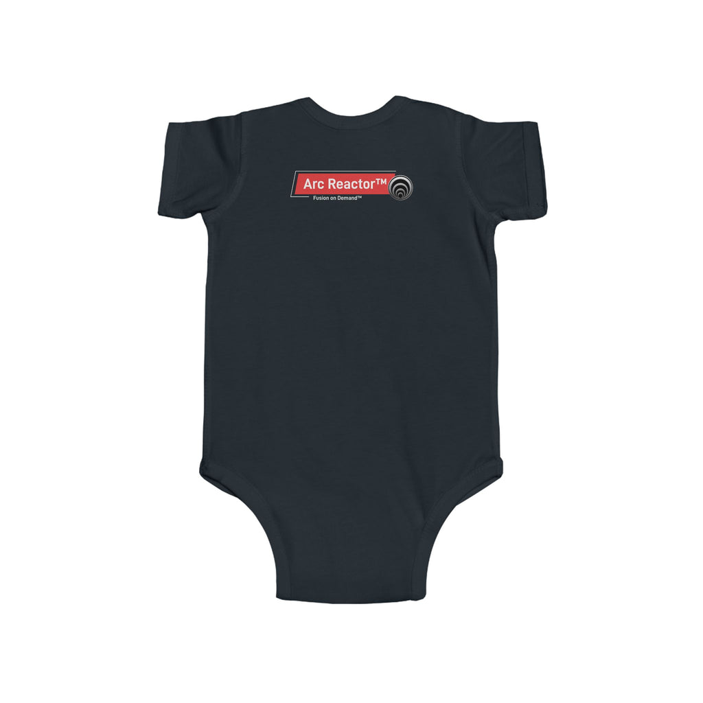 Quantum Hero - Infant Bodysuit — 'Arc Reactor™' Retro Tech Logo Baby Onesie