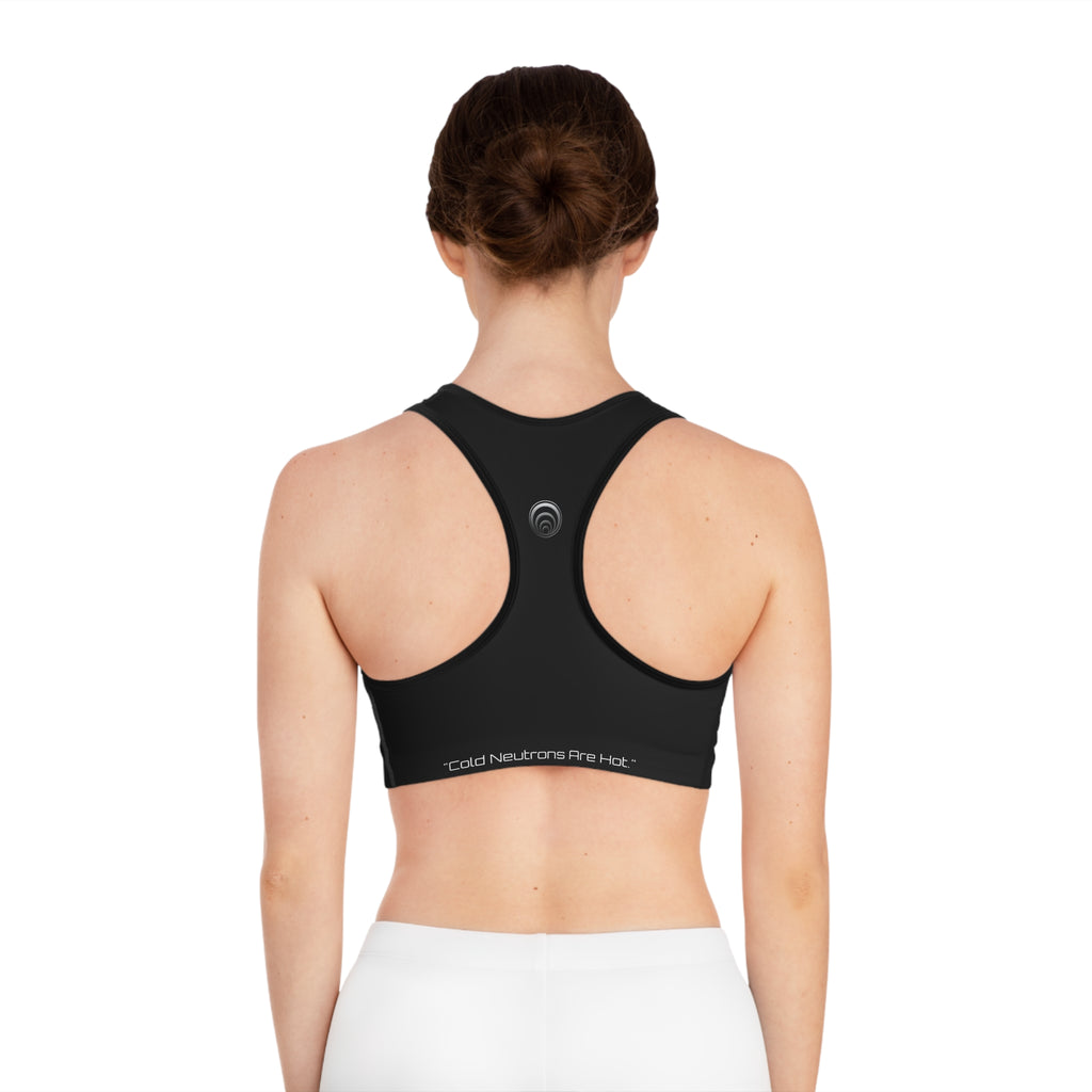Quantum Kinetics - Black / White - Sports Bra (AOP)
