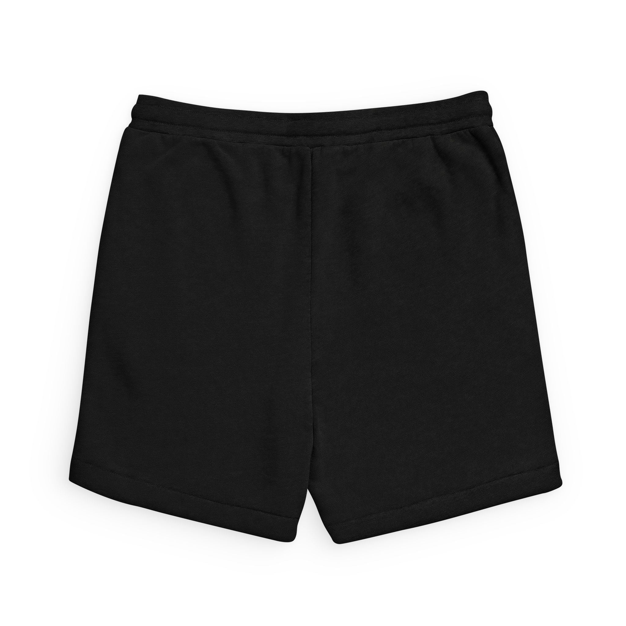 Quantum Kinetics - Black Sponge Fleece Sweatshorts with Subtle Spiral Logo