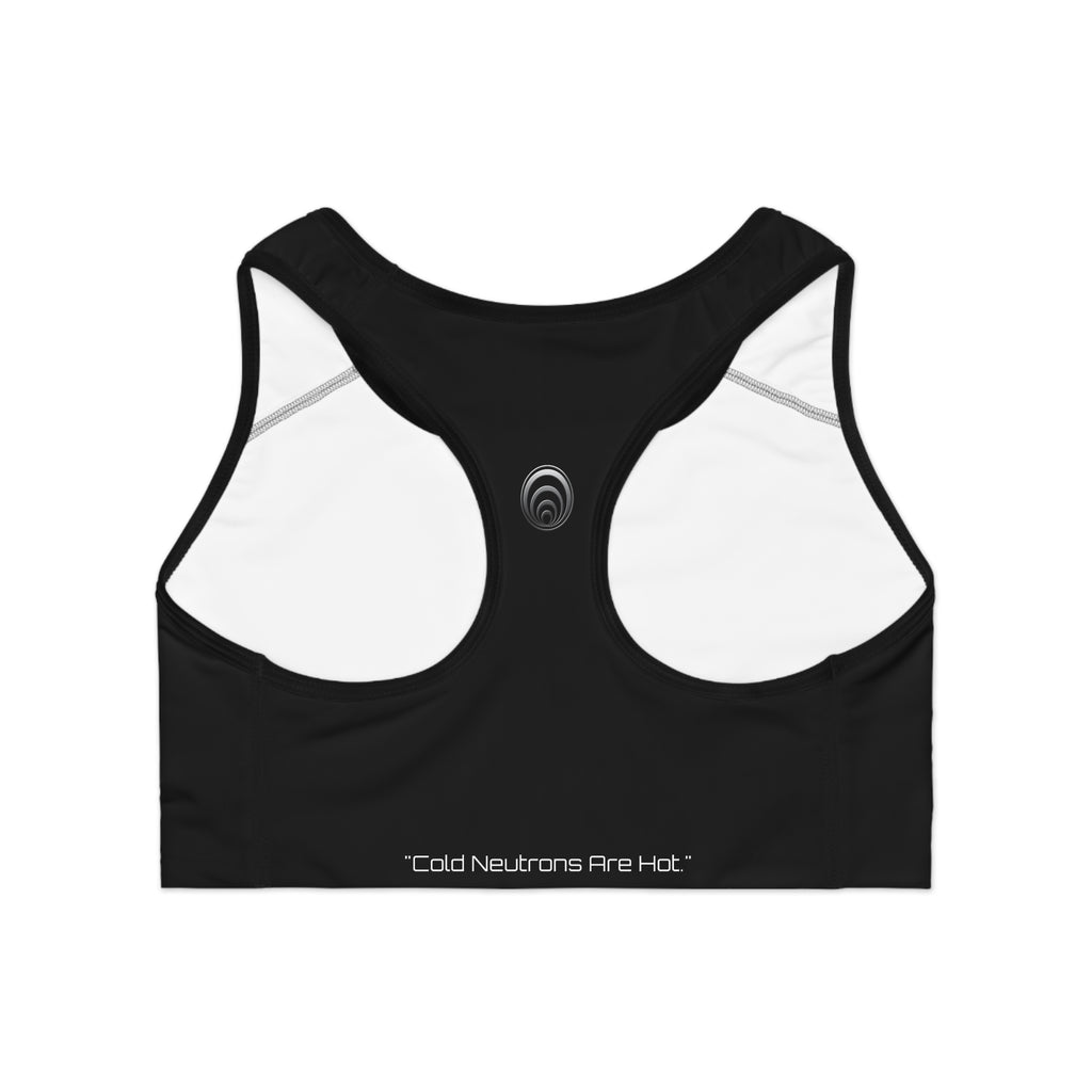 Quantum Kinetics - Black / White - Sports Bra (AOP)