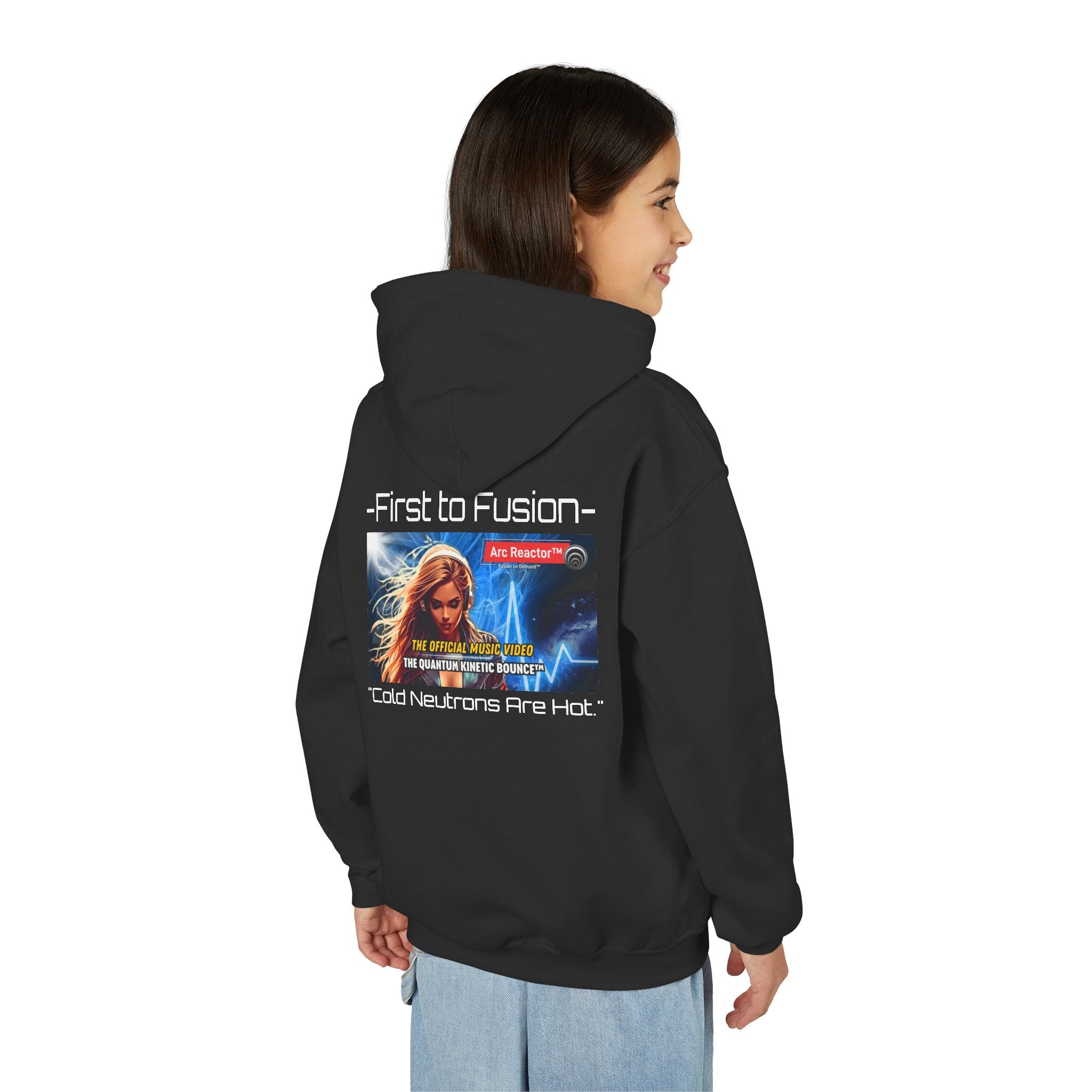 Youth Hoodie — "Arc Reactor" First to Fusion Graphic Pullover
