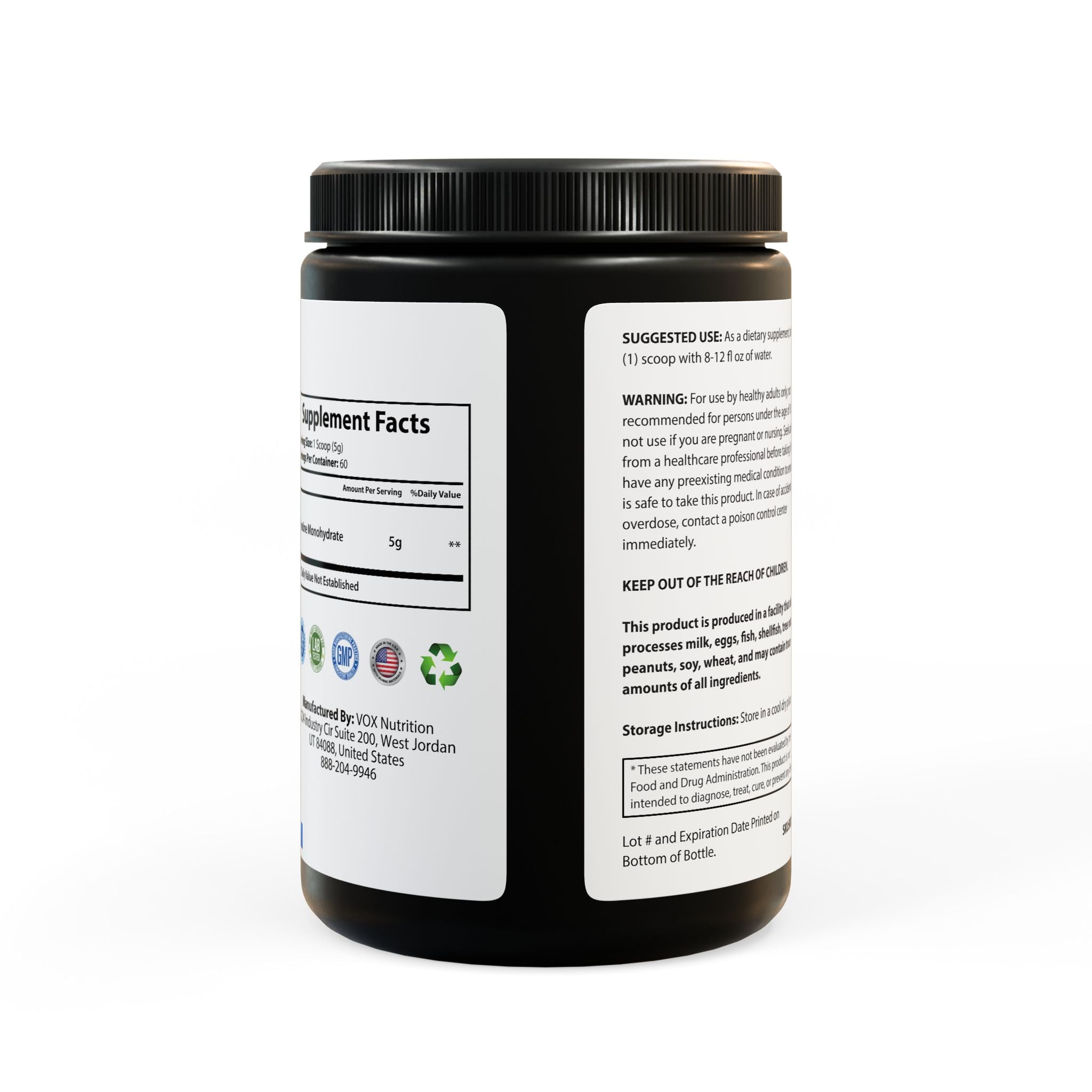 Creatine Monohydrate Supplement (300g, 10.58oz) - Quantum Kinetic Bounce™