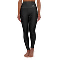 Quantum Kinetics - High-Waisted Yoga Leggings — Sleek Black Performance Tights