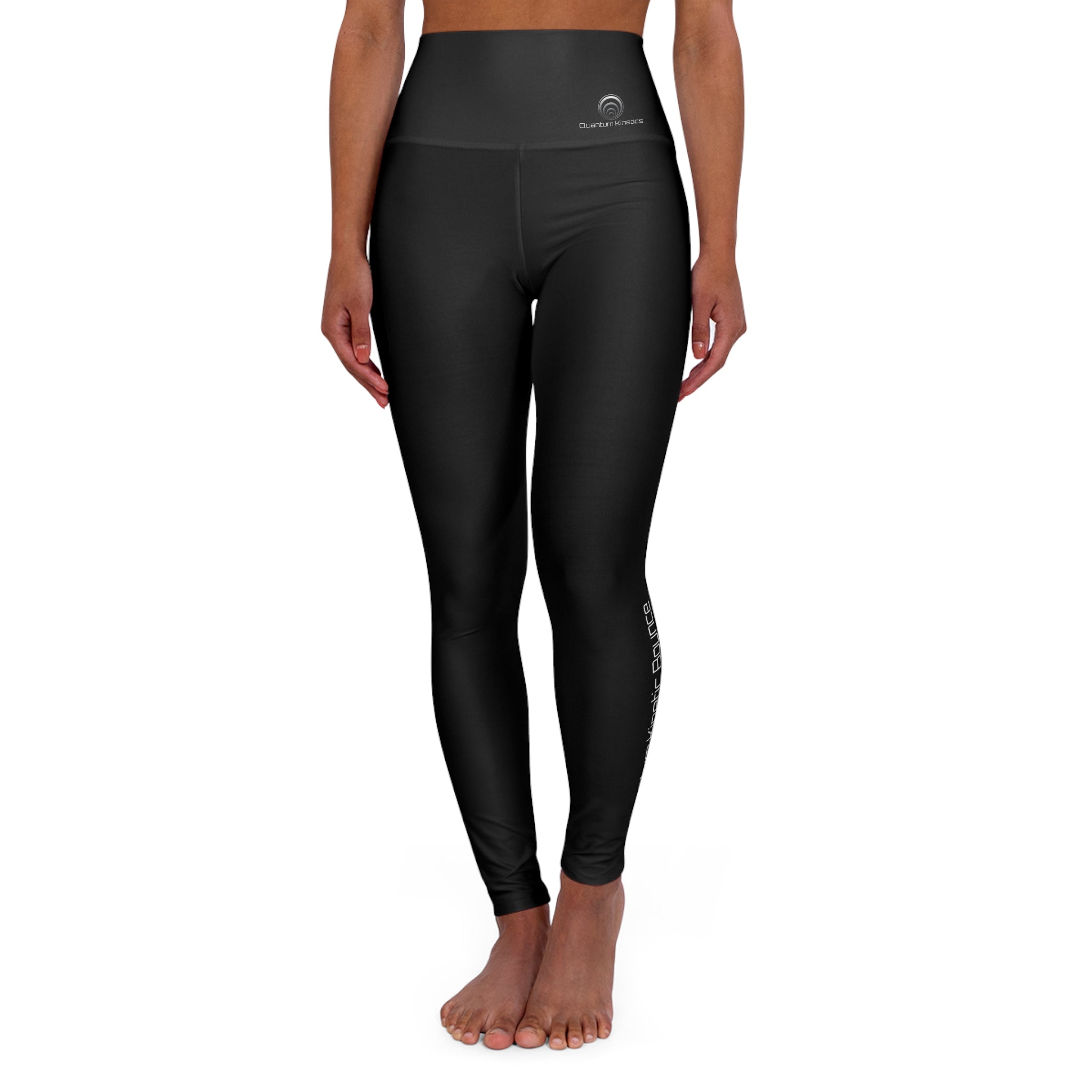 Quantum Kinetics - High-Waisted Yoga Leggings — Sleek Black Performance Tights