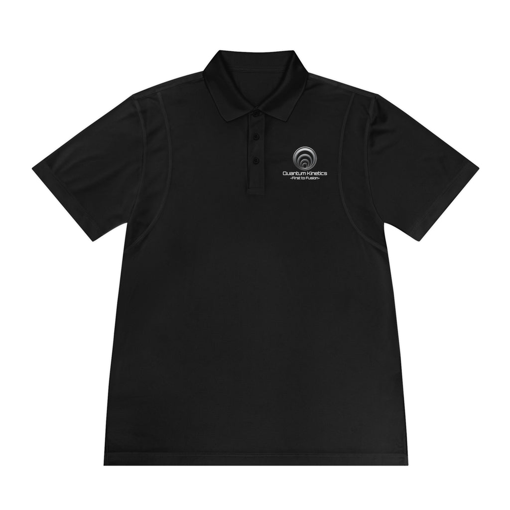 "Particle Oscillations As An Energy Generator.™" - Men's Sport Polo — BurstWave AudioTech Branded Performance Polo
