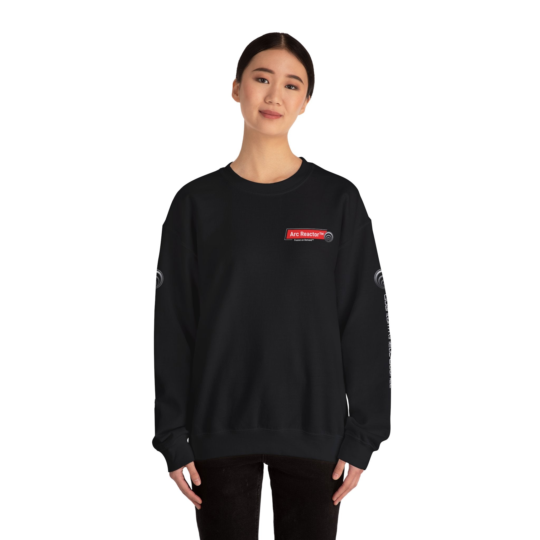 Fusion Reactor Crewneck Sweatshirt — "First to Fusion" Science Graphic